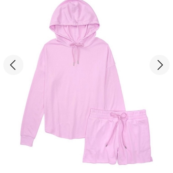 Victoria’s Secret Glow Waffle Hoodie And Short Set - Picture 4 of 4